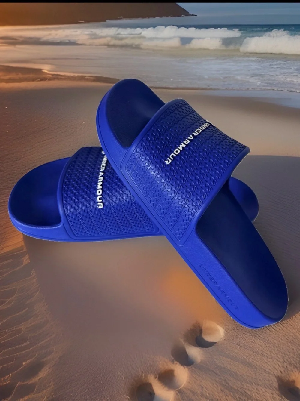 Under Armour ARMR Shower Men's Size 10 Slide Sandals. Royal White. New with Tags